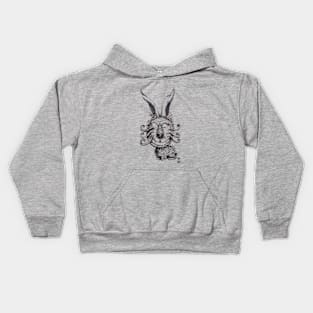 Wierd Rabbit Art Kids Hoodie